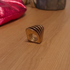 Vita Fede Futuro Cut Ring 24K Gold-Plated